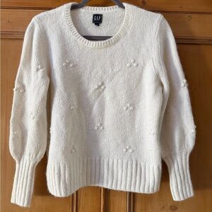 GAP Cream Textured Women's wool alpaca blend Sweater